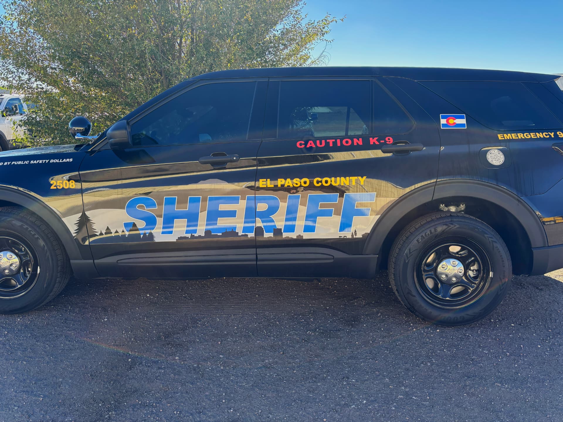 Tinted windows on an El Paso County Sheriff SUV