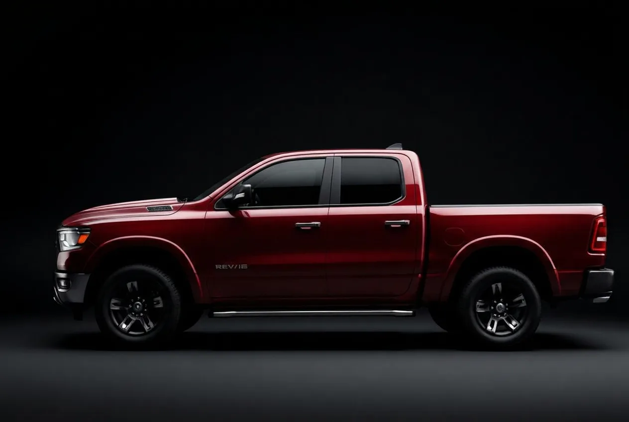 Truck with 80% VLT ceramic window tint on the side windows